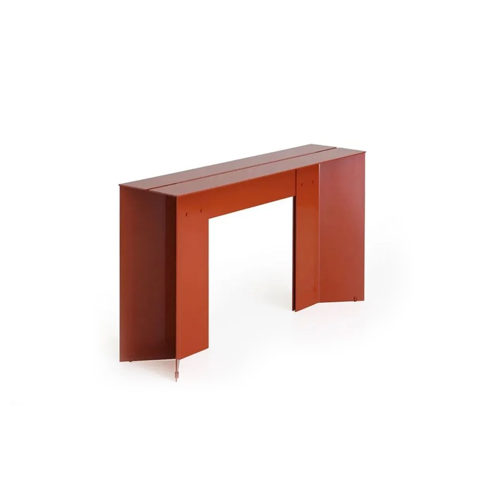 Rectangular aluminium console table